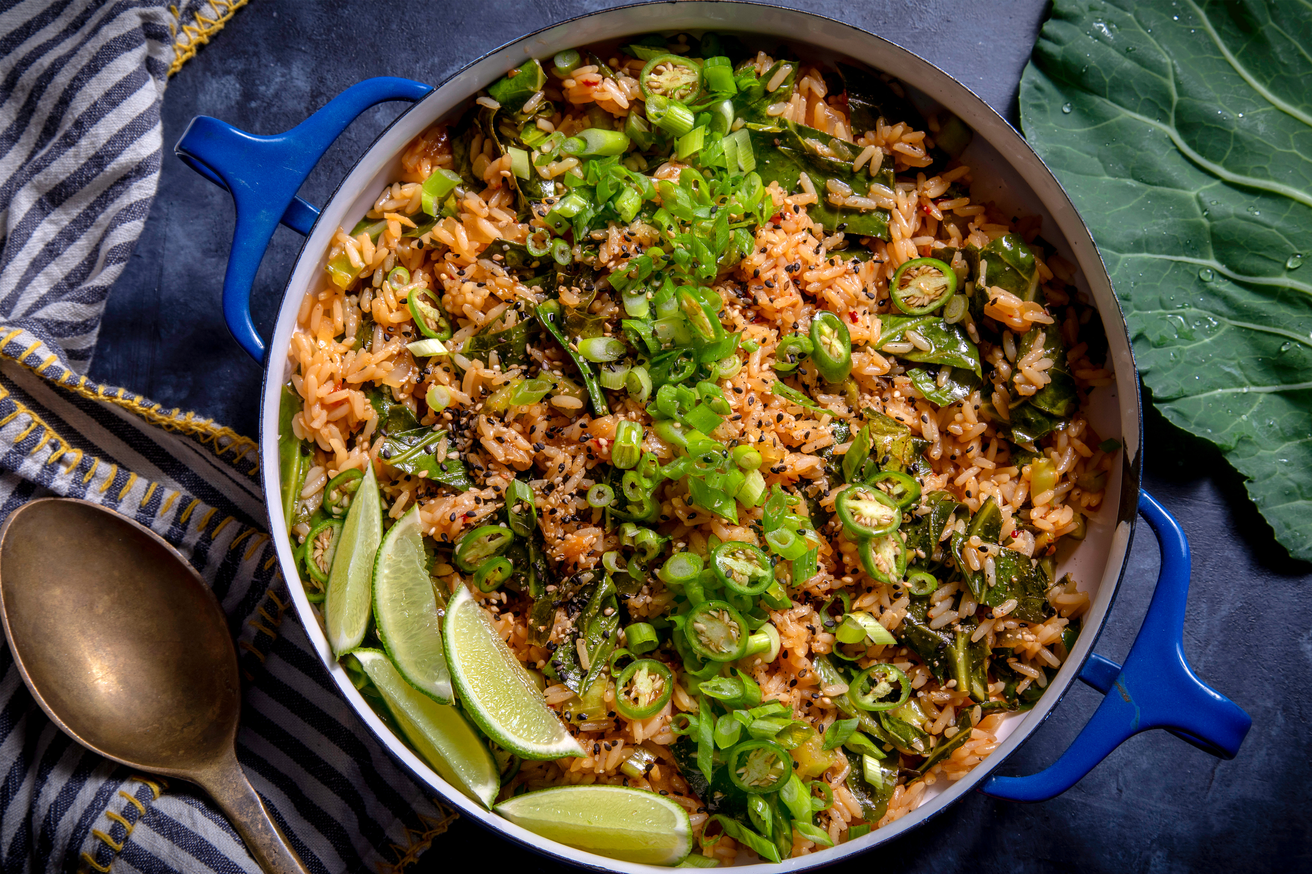 Red Beans and Collards over Sesame Brown Rice - Chef and