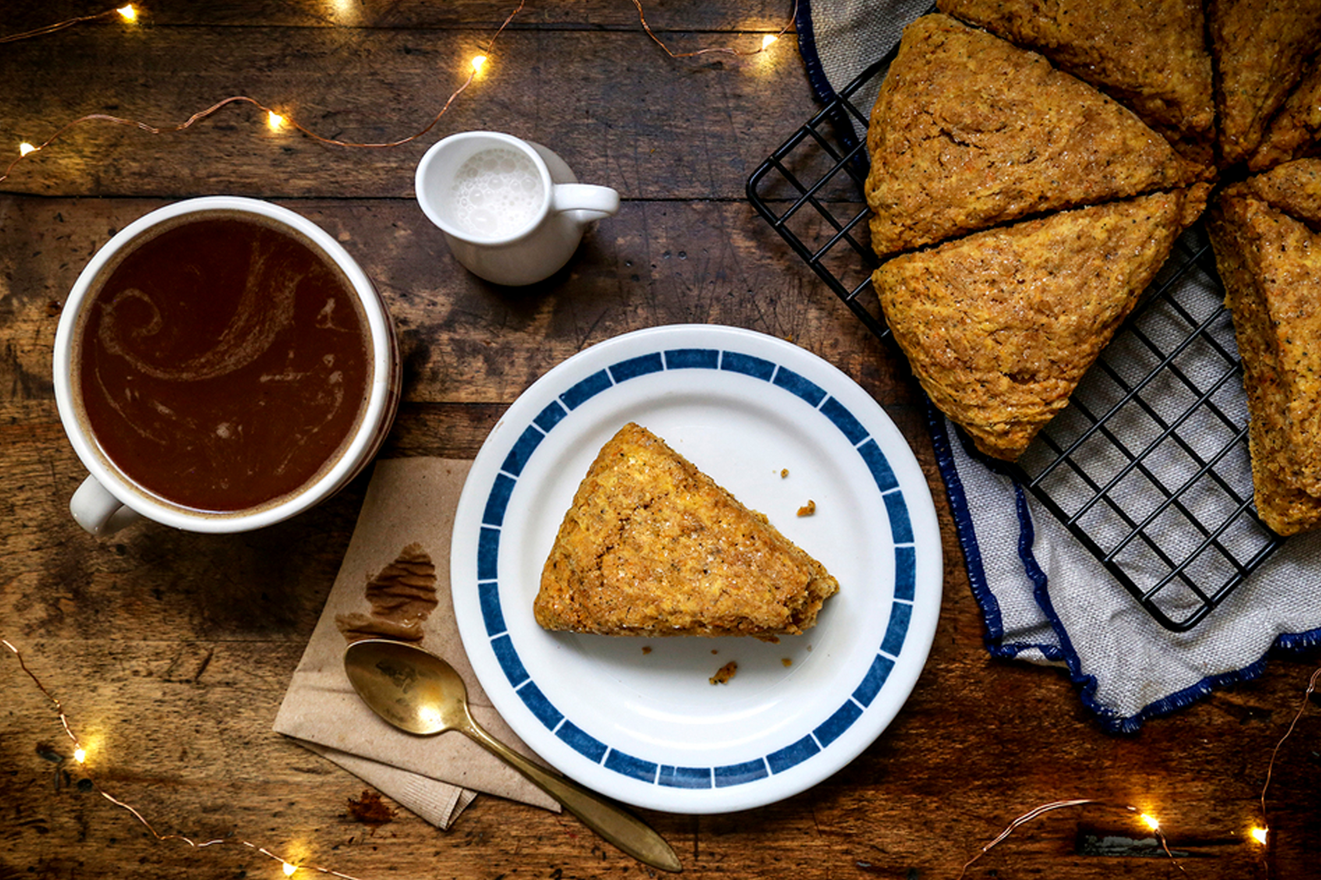 Sweet potato scone recipe --Easy with panque mix & frying pan